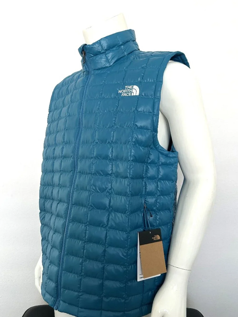 THE NORTH FACE MEN'S THERMOBALL INSULATED VEST DUST BLUE size M, L, XL, XXL